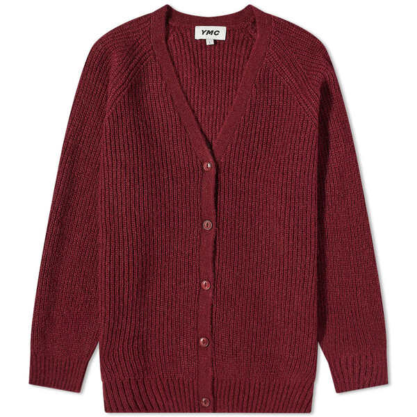 ワイエムシー メンズ カーディガン アウター YMC Kurt Knit Cardigan Burgundy