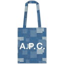 A[y[Z[ Y g[gobO obO A.P.C. Lou Denim Patchwork Tote Blue