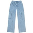 アクセルアリガト レディース カジュアルパンツ ボトムス Axel Arigato Patch Denim Cargo Trousers Blue