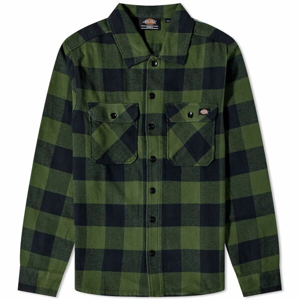 fBbL[Y Y Vc gbvX Dickies New Sacramento Check Shirt Green