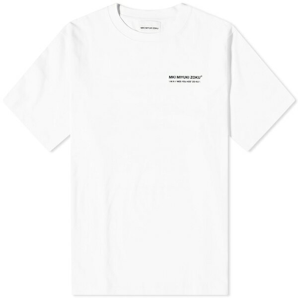 ミキ メンズ Tシャツ トップス MKI Phonetic T-Shirt White