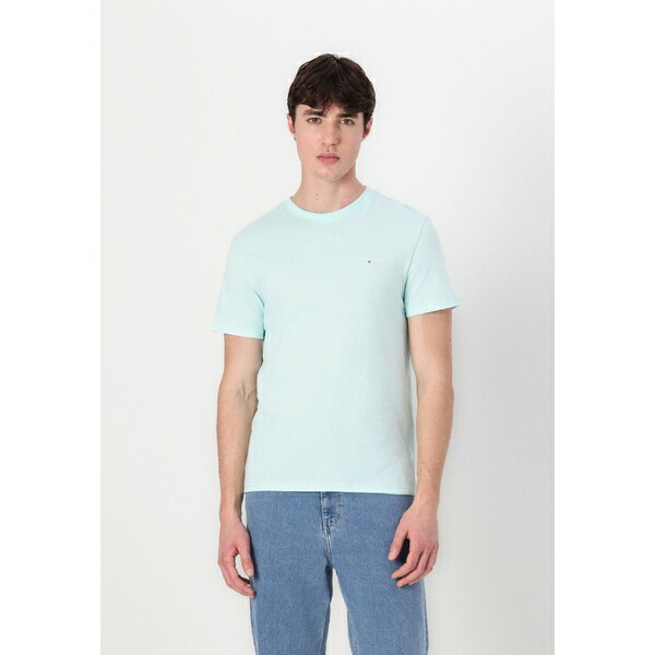 トミーヒルフィガー メンズ Tシャツ トップス SLIM LINEAR CHEST TEE - Basic T-shirt - spring mint