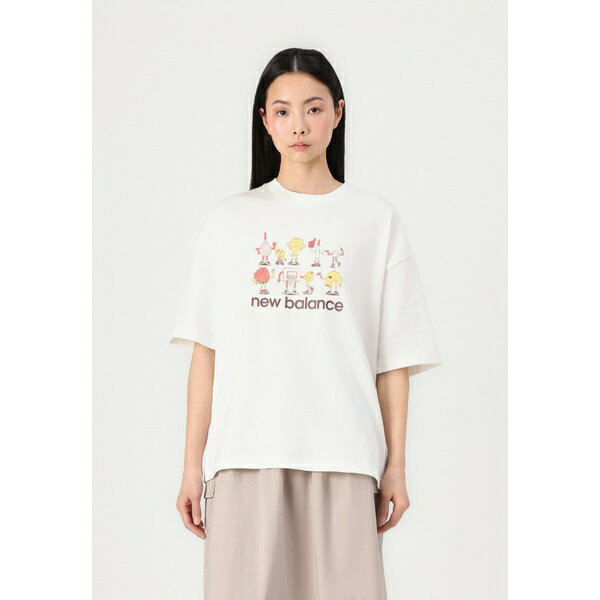 ニューバランス レディース Tシャツ トップス ATHLETICS SPORTING CLUB CARTOON - Print T-shirt - sea salt