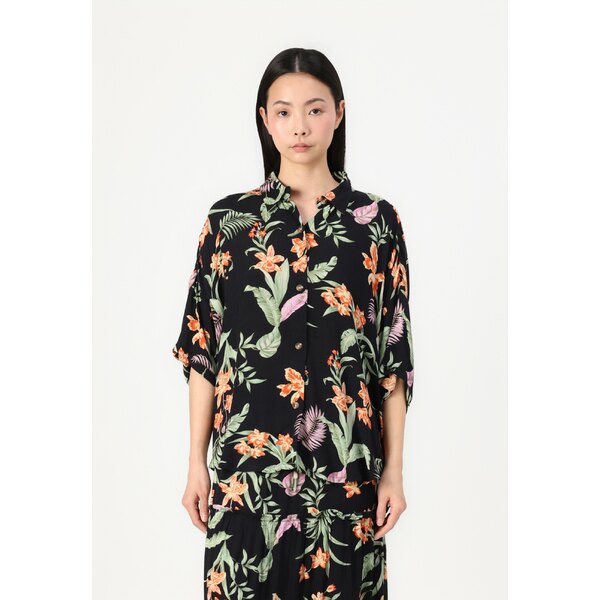 ロキシー レディース シャツ トップス BEACH NOSTALGIA CRINKLE - Button-down blouse - black
