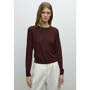 マッシモ ドゥッティ レディース ニット&セーター アウター KNITTED ROUND NECK - Jumper - bordeaux