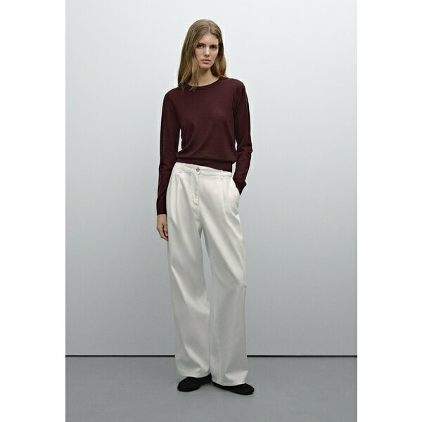 マッシモ ドゥッティ レディース ニット&セーター アウター KNITTED ROUND NECK - Jumper - bordeaux