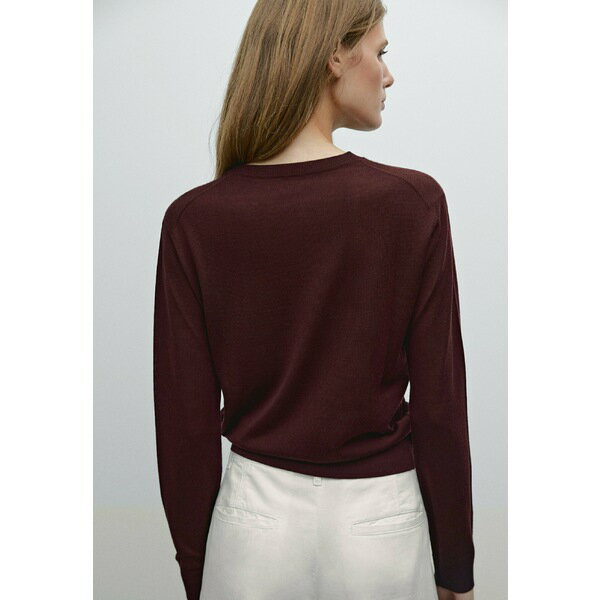 マッシモ ドゥッティ レディース ニット&セーター アウター KNITTED ROUND NECK - Jumper - bordeaux