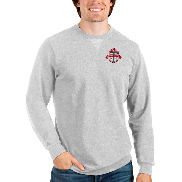 ƥ  ѡåȥ  Toronto FC Antigua Reward Crewneck Pullover Sweatshirt Heathered Gray