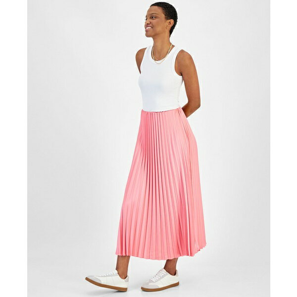オン サーティフォース レディース スカート ボトムス Women's Pleated Maxi Skirt, Created for Macy's Strawberry Ice