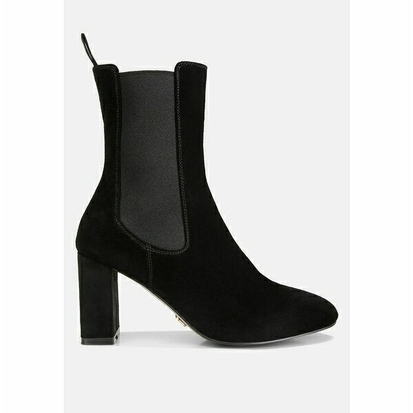 ラグ アンド コー レディース ブーツ シューズ Gaven Womens Suede High Ankle Chelsea Boots Black
