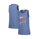 ソフト?アズ ア?グレープ レディース カットソー トップス Women's Navy Boston Red Sox Gauze High Neck Tank Top Navy