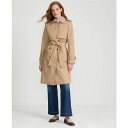 ランズエンド レディース ジャケット&ブルゾン アウター Women's Squall Waterproof Modern Trench Raincoat Desert tan(4)