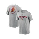ナイキ メンズ シャツ トップス Men's Heather Gray USC Trojans Campus 2-Hit T-Shirt Heather Gray