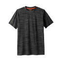 ボルダー クリーク メンズ シャツ トップス Big & Tall by KingSize Heavyweight Jersey Crewneck T-Shirt Black marl