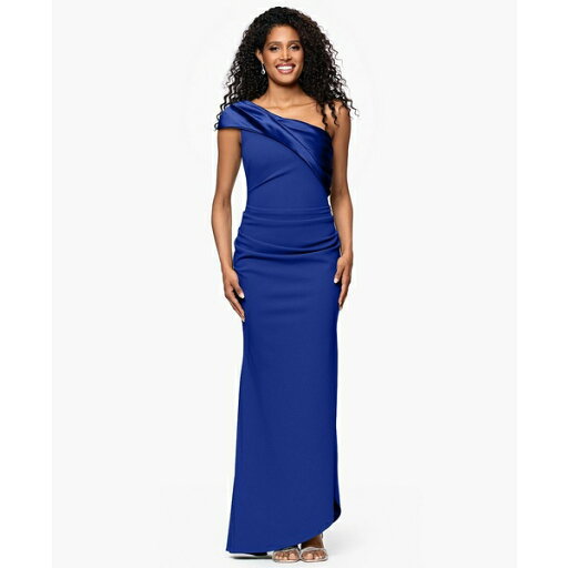 ベッツィ アンド アダム レディース ワンピース トップス Women's One-Shoulder Asymmetrical-Hem Long Sheath Dress Indigo ベッツィ アンド アダム レディース ワンピース トップス Women's One-Shoulder Asymmetrical-Hem Long Sheath Dress Indigo