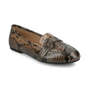 ジャーニーコレクション レディース スリッポン・ローファー シューズ Women's Marci Slip On Flats Snake Brown