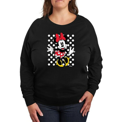 ハイブリッド アパレル レディース カットソー トップス Plus Size Disney Minnie Mouse Dots Graphic Pullover T-shirt Black ハイブリッド アパレル レディース カットソー トップス Plus Size Disney Minnie Mouse Dots Graphic Pullover T-shirt Black