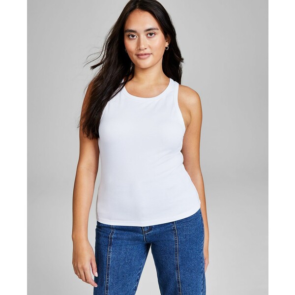 アンド ナウ ディス レディース カットソー トップス Women's Sleeveless Top, Created for Macy's White