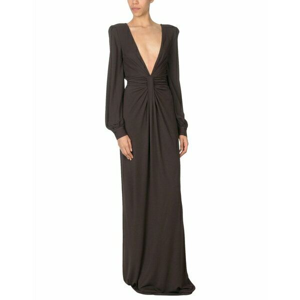 マイケル コース MICHAEL KORS COLLECTION レディース ワンピース トップス Long dresses Dark brown