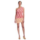 ジュウェルダグレイミシュカ レディース ワンピース トップス Jewel Badgley Mishka Women's Rosette One-Shoulder Dress Coral Multi