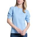 ジョーンズニューヨーク レディース ニット&セーター アウター Women's Stitch Puff Sleeve Crewneck Sweater Chintz Blue