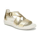 バイオニック レディース サンダル シューズ Womens Harmony Rx Strappy Sandals Gold metallic leather