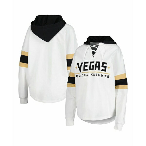 カールバンクス レディース Tシャツ トップス Women's White, Black Vegas Golden Knights Goal Zone L..