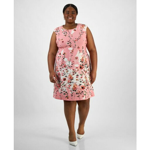 コネクテッド レディース ワンピース トップス Plus Size Otto Floral-Print Fit & Flare Dress Dur コネクテッド レディース ワンピース トップス Plus Size Otto Floral-Print Fit & Flare Dress Dur