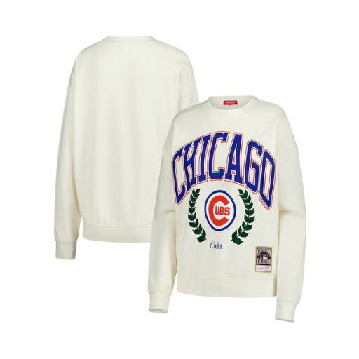 ミッチェル&ネス レディース カットソー トップス Women's Cream Chicago Cubs Cooperstown Collection Laurel Pullover Sweatshirt Cream ミッチェル&ネス レディース カットソー トップス Women's Cream Chicago Cubs Cooperstown Collection Laurel Pullover Sweatshirt Cream