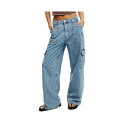 コットンオン レディース デニムパンツ ボトムス Women's Relaxed Cargo Jean Cleanwater blue
