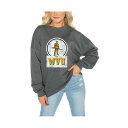 ゲームデイ レディース カットソー トップス Women's Charcoal West Virginia Mountaineers Drop Shoulder Fleece Drop Pullover Sweatshirt Charcoal