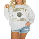 ゲームデイ レディース カットソー トップス Women's Steel UCF Knights Good Vibes Premium Fleece Drop Shoulder Pullover Sweatshirt Steel