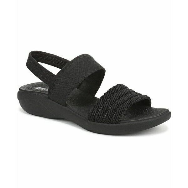 ビジーズ レディース サンダル シューズ Women's Cali Washable Slingback Walking Sandals Black Fabric