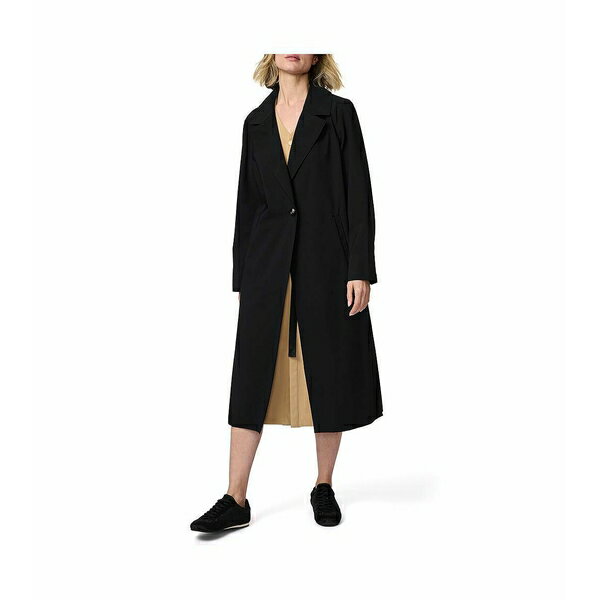 ベルナルド レディース ジャケット&ブルゾン アウター Knit Garbadine Long Duster Black