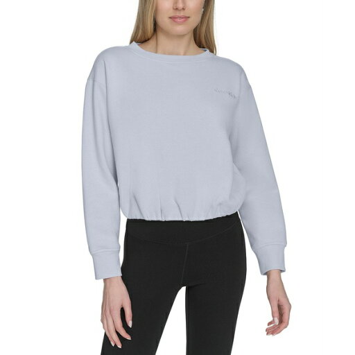 カルバンクライン レディース カットソー トップス Women's Logo Fleece Bubble Hem Top Spray カルバンクライン レディース カットソー トップス Women's Logo Fleece Bubble Hem Top Spray