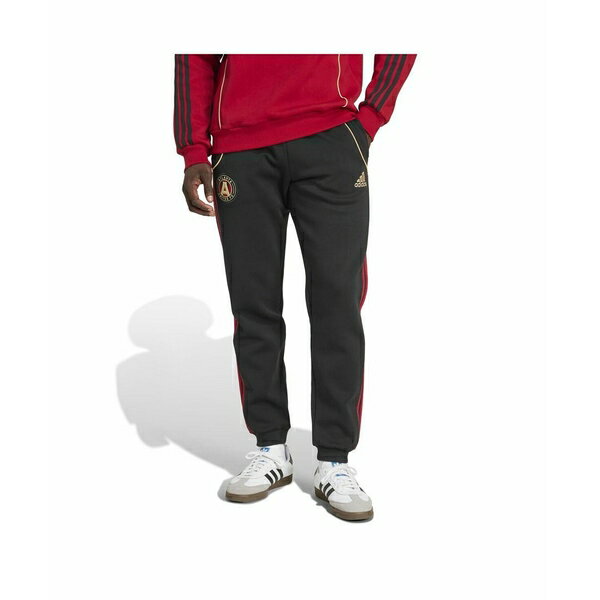アディダス メンズ カジュアルパンツ ボトムス Men's Black Atlanta United FC 2025 Travel Pants Black