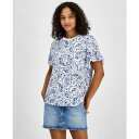 トミー ヒルフィガー レディース カットソー トップス Women's Paisley-Print Ruffle-Sleeve Top Ivory Multi