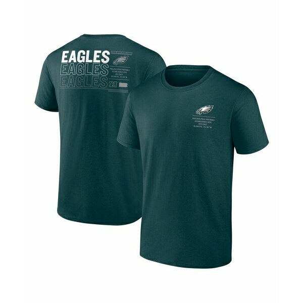 ファナティクス メンズ シャツ トップス Men's Midnight Green Philadelphia Eagles Repeat Stats T-Shirt Green
