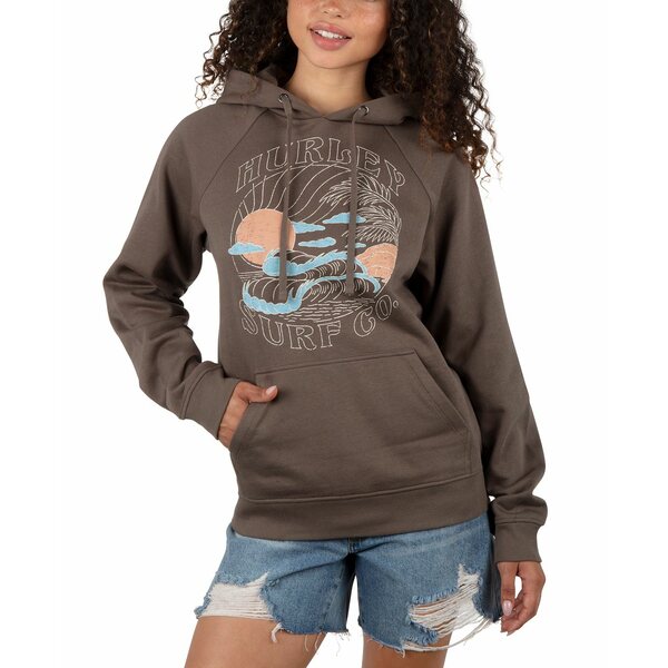 ハーレー レディース カットソー トップス Juniors' Graphic Long-Sleeve Hoodie Lava Rock