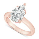 バッジェリーミシュカ レディース リング アクセサリー Certified Lab Grown Diamond Pear Solitaire Engagemen...