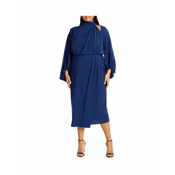 シティーシック レディース ワンピース トップス Plus Size Jaylee Dress Deep ocean
