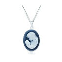 ブリング レディース ネックレス・チョーカー・ペンダントトップ アクセサリー Classic Blue White Carved Oval Simple Fra...