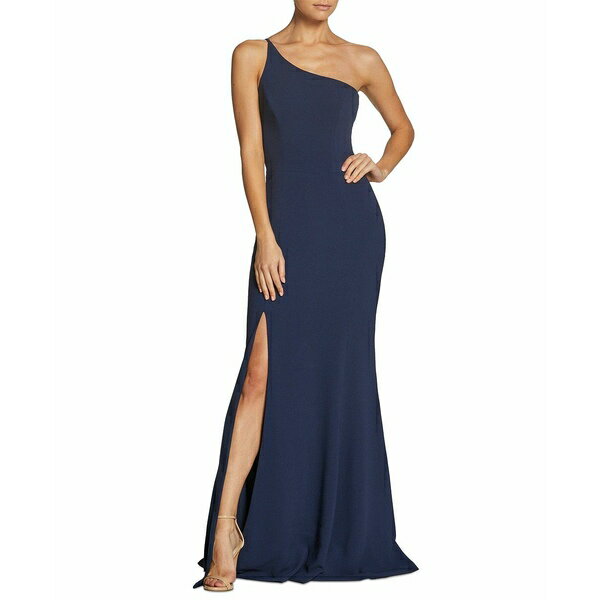 ドレスザポプレーション レディース ワンピース トップス Women's Amy One-Shoulder Gown Midnight Blue