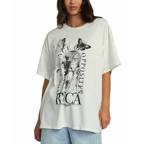 ルーカ レディース Tシャツ トップス Women's Skeleton Graphic Cotton T-Shirt Whisper White