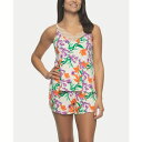 フェリナ レディース カットソー トップス Women's Desiree Short Sleeve Pajama Camisole and Short Set Romantic Tropical