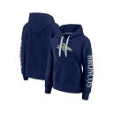 ファナティクス レディース カットソー トップス Women's Navy Denver Broncos Elements Next Pullover Hood...
