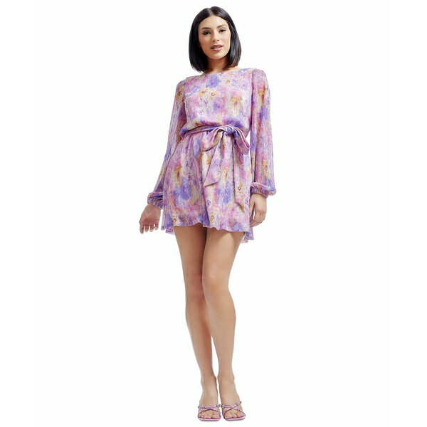 ɥ쥹ݥץ졼 ǥ ԡ ȥåץ Women's Kirsi Printed Mini Dress Dusty Ro...