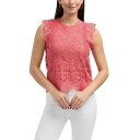 エレントレイシー レディース カットソー トップス Women s Sleeveless Lace Top Coral