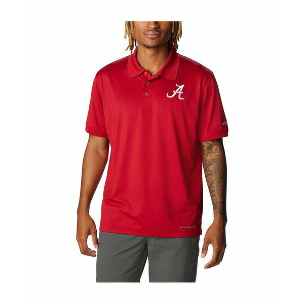 楽天astyコロンビア レディース シャツ トップス Men's Crimson Alabama Crimson Tide PFG Tamiami Omni-Shield Polo Shirt Crimson