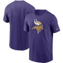 ナイキ メンズ Tシャツ トップス Men's Nike Purple Minnesota Vikings Primary Logo T